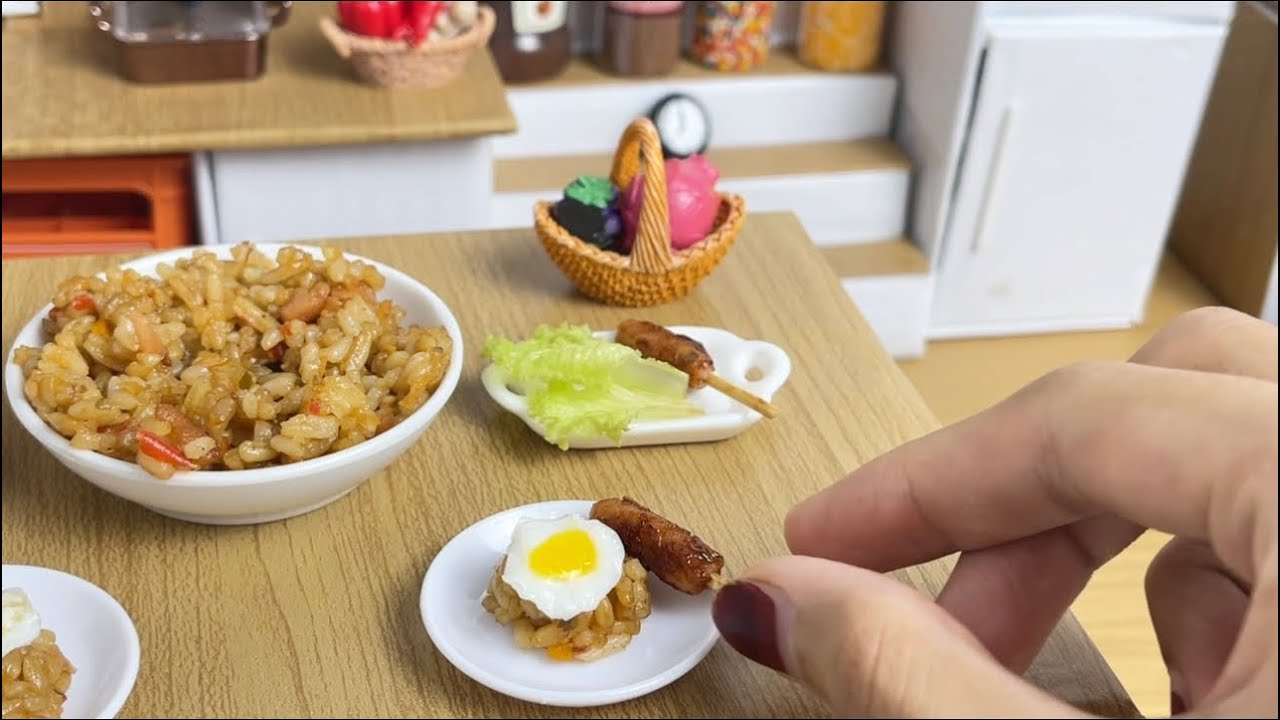 Просто большой палец! Жареный рис 🍳🔥 с солнечным яйцом | МиниатюраКулинария | Настоящая кулинария