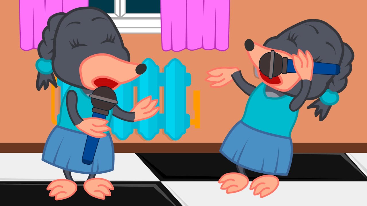 Benny Mole em Português Brasil - O Cantor Canta No Microfone Desenho Infantil