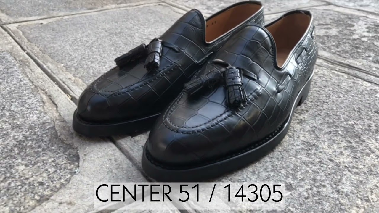 Mocassin &Agrave; Pompons Center 51 14305 Cuir Fa&ccedil;on Cro