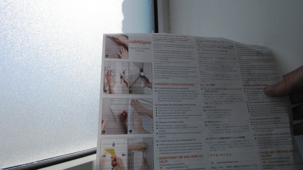 How to apply and install rabbitgoo frosted privacy window film + review
