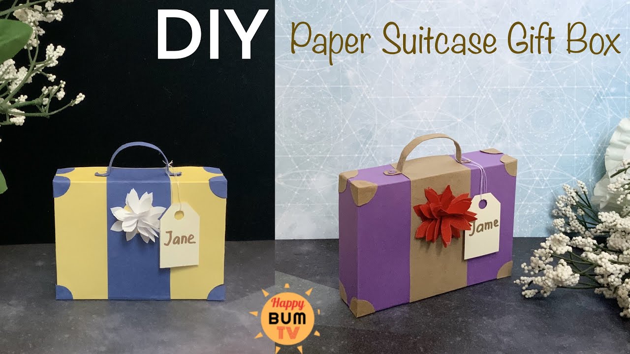 HOW TO MAKE A PAPER SUITCASE GIFT BOX I DIY GIFT BOX IDEAS I EASY DIY PAPER CRAFTS