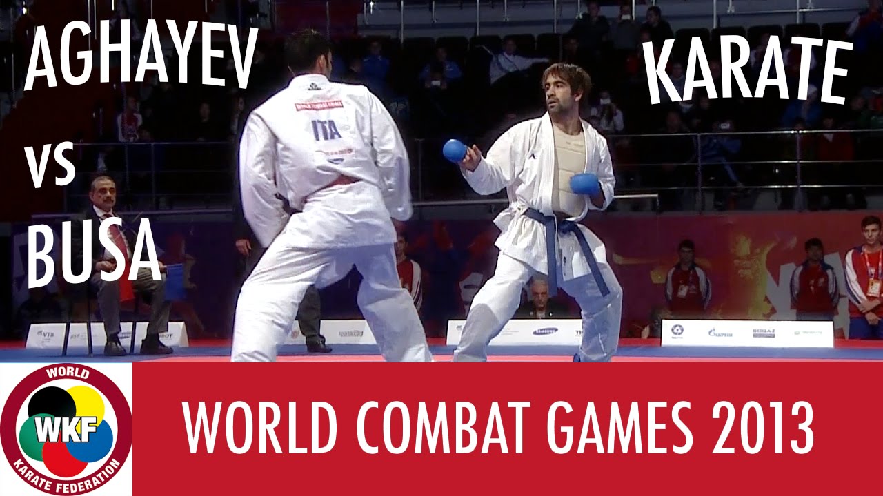 Karate Men's Kumite -75kg. AGHAYEV vs BUSA. World Combat Games 2013 | WORLD KARATE FEDERATION