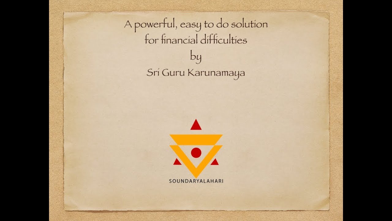 Powerful ritual to solve financial problems