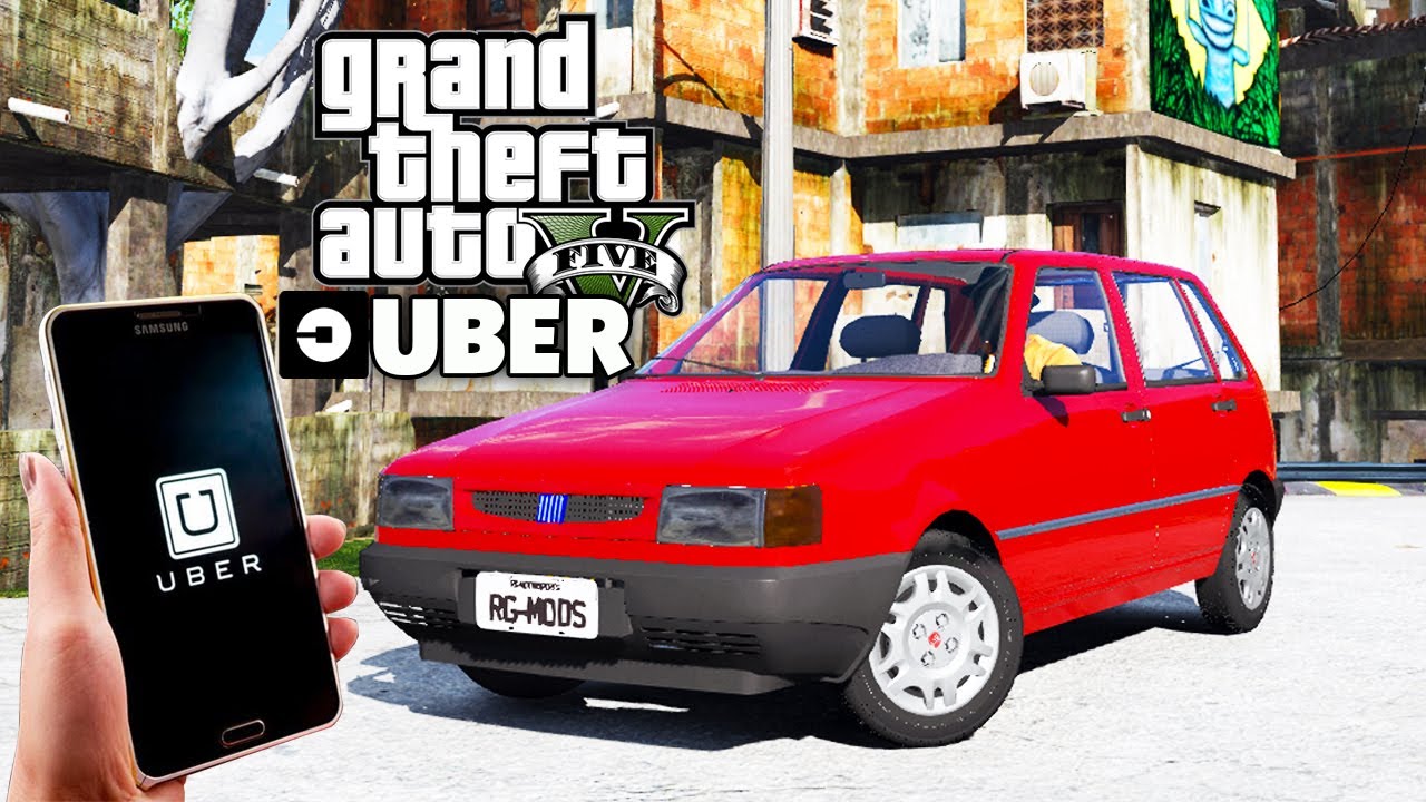 GTA V UBER #11: Econômica e Veloz! - FIAT Uno Mille Smart 2001