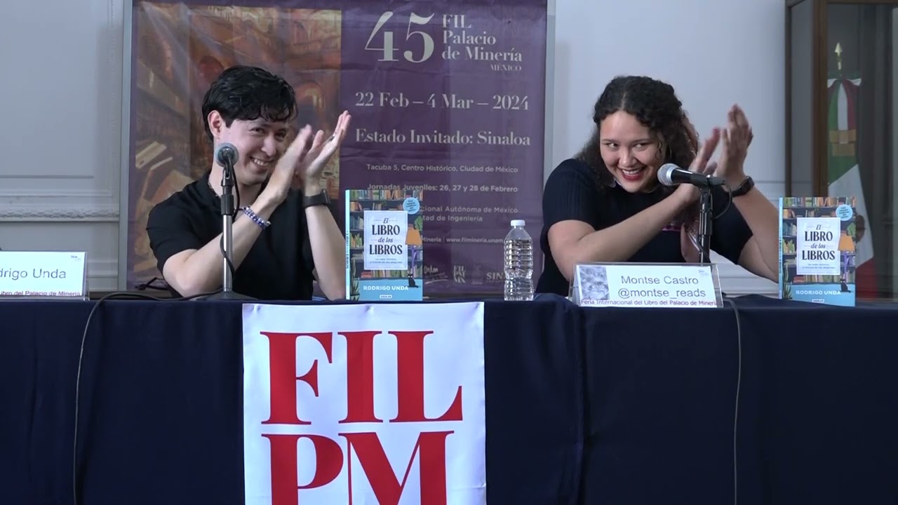 Presentaci&oacute;n del libro: El libro de los libros de Rodrigo Unda en la FIL del palacio de Miner&iacute;a 2024