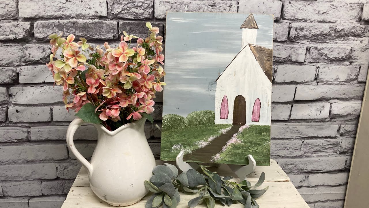 How to paint a simple primitive church