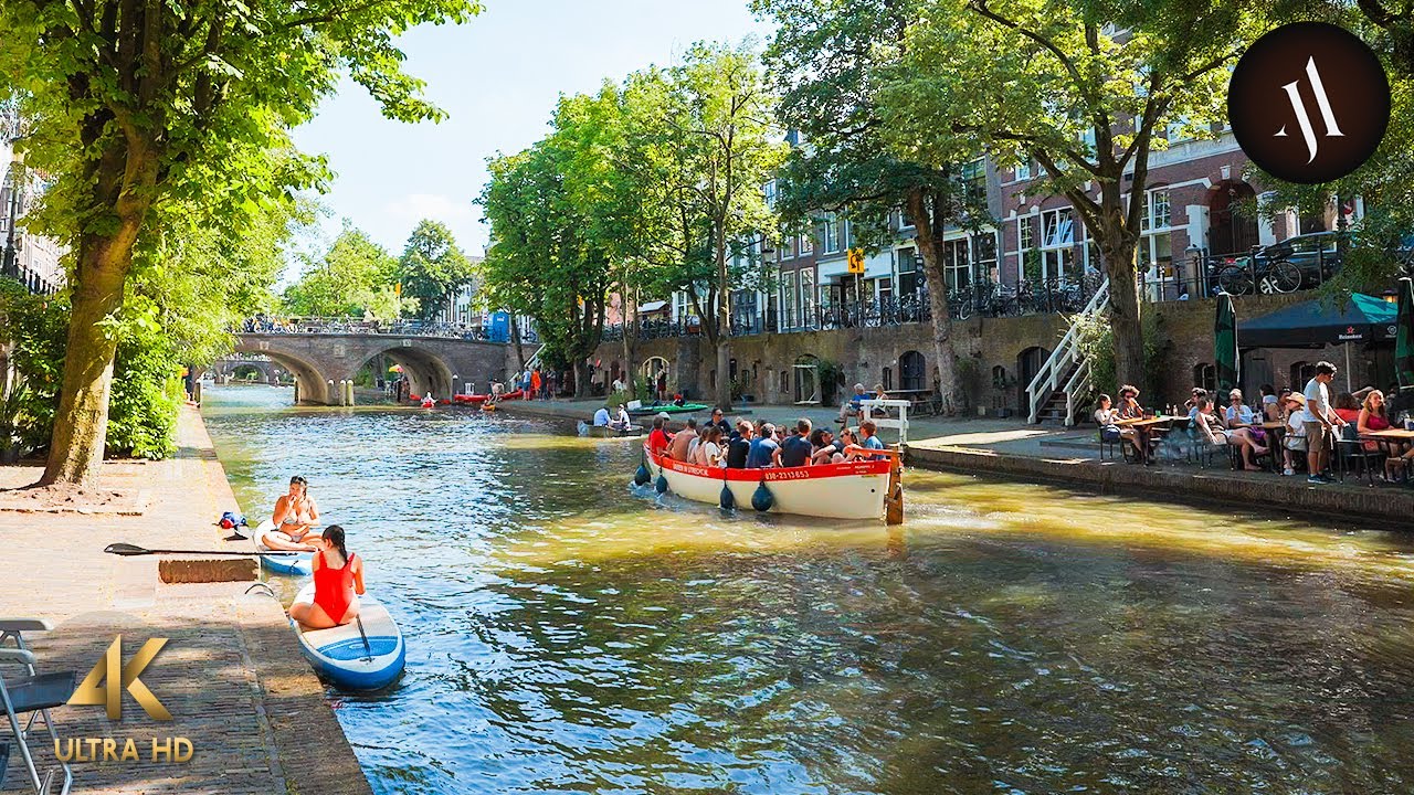 Hot Summer Day in Utrecht Netherlands 4K City Tour