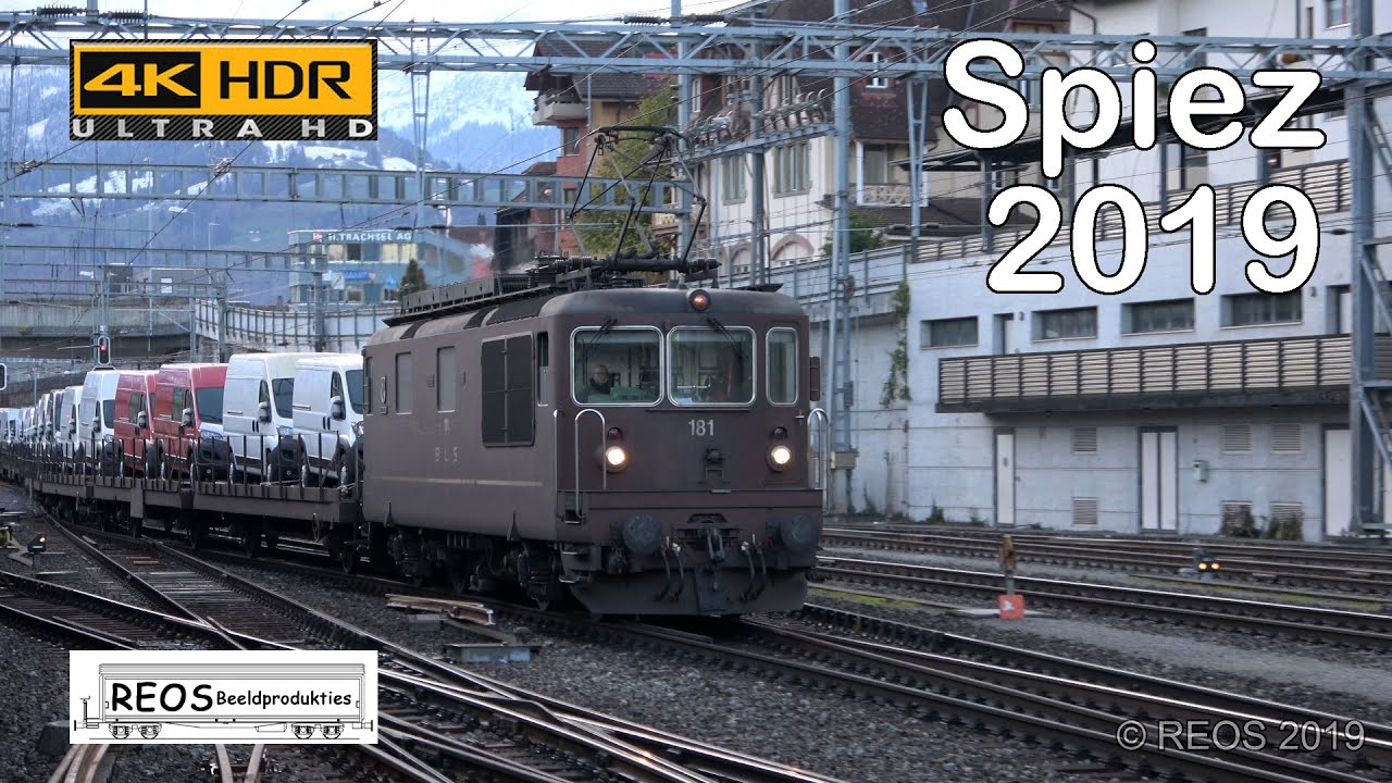2019-11-12 [4K] Bahnhof Spiez before breakfast, early morning BLS and SBB traffic in Spiez in 4K!