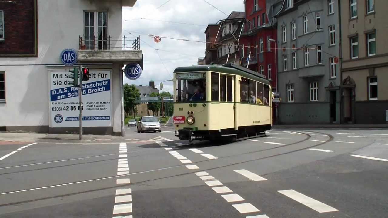 Historische Straßenbahn 888 in Mülheim (HD)