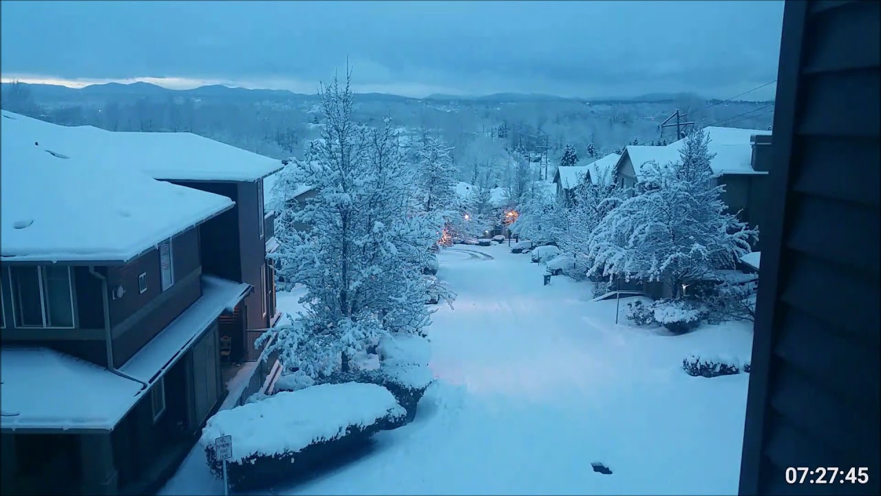 Timelapse - Kent / Seattle Snow 8th-9th, Feb 2019