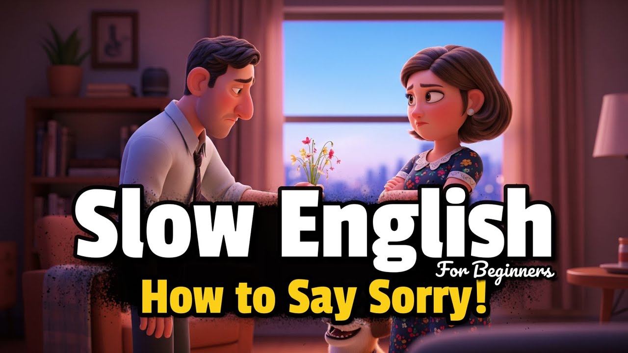 How to Apologize in English | Easy Daily English Conversation For Beginners | Slow English
