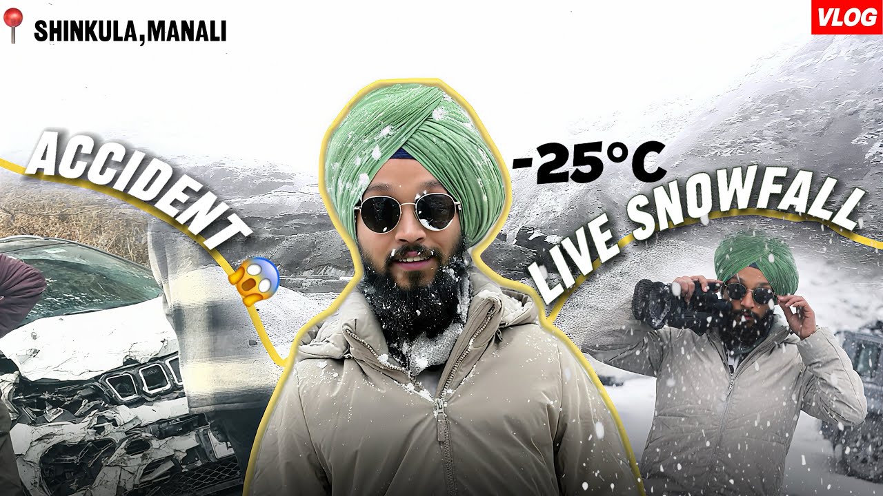 LIVE Snowfall 😍❄️ | Shocking Accident on Manali Road 😨 | Vlog 