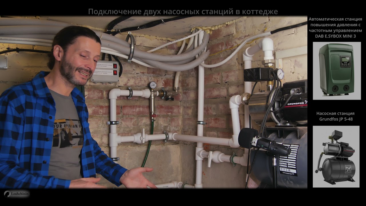Баттл насосных станций GRUNDFOS и DAB E.SYBOX MINI 3
