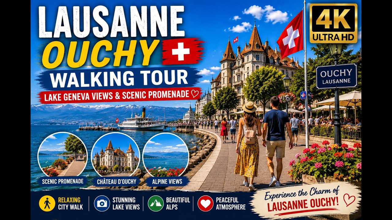Lausanne Ouchy Walking Tour: Discover Lake Geneva's Scenic Beauty 🇨🇭
