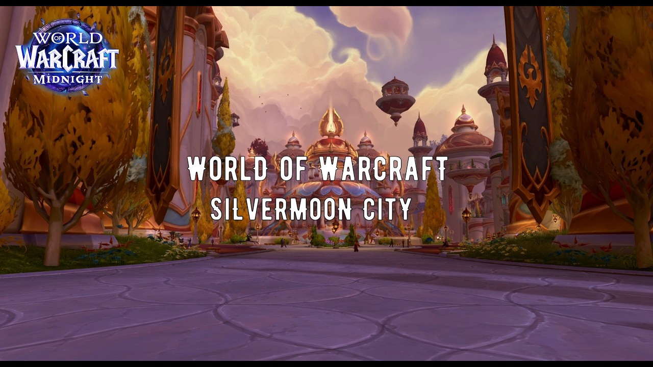 World of Warcraft Midnight. Silvermoon City. Music, and Ambience.Sleep.Study.Rest.Relax.😴🎶 ☁️