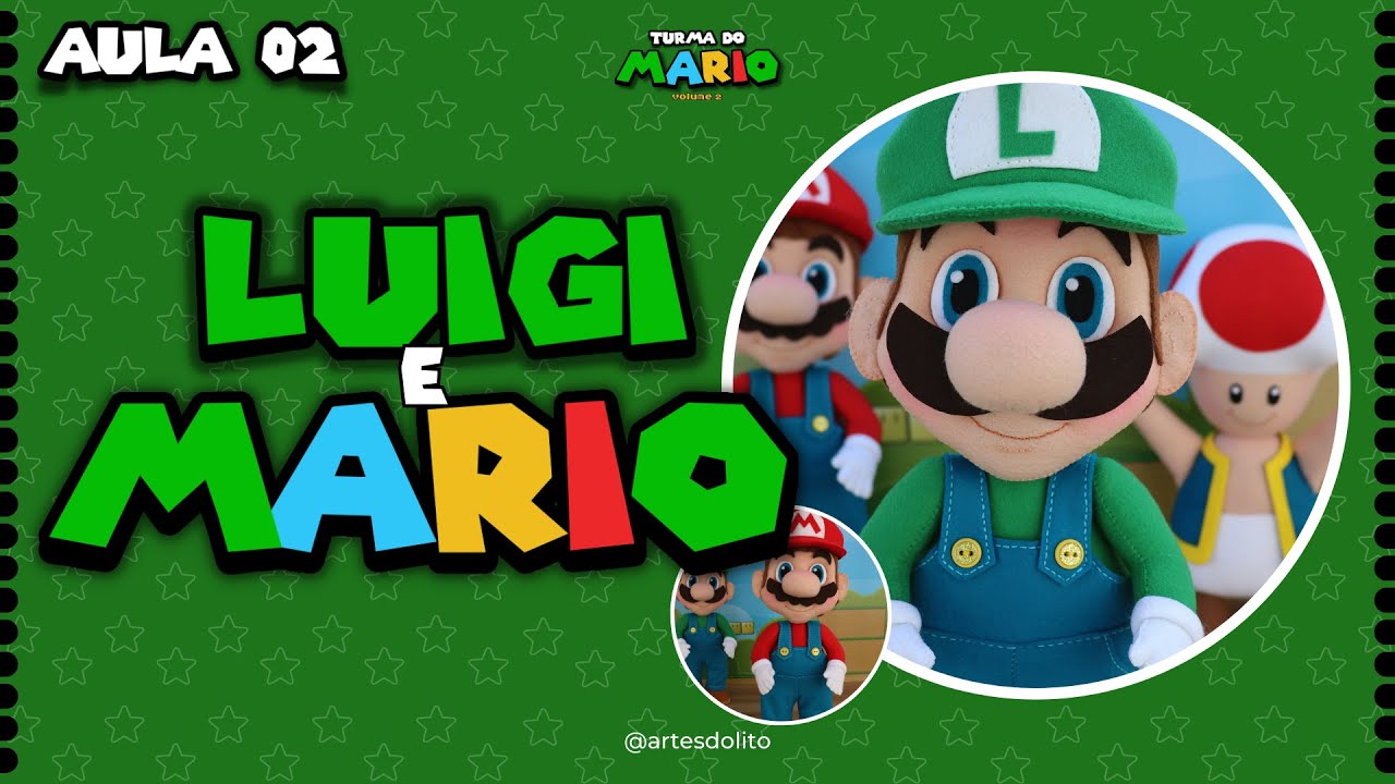 AULA 02 | TURMA DO MARIO: Luigi e Mario em FELTRO