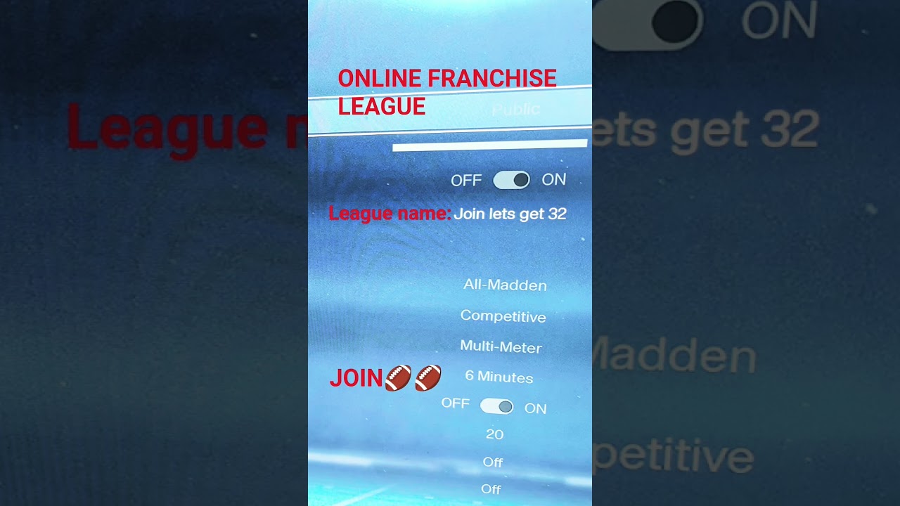 Anyone tryna join?Online franchise league🏈#madden#nfl#madden26#football