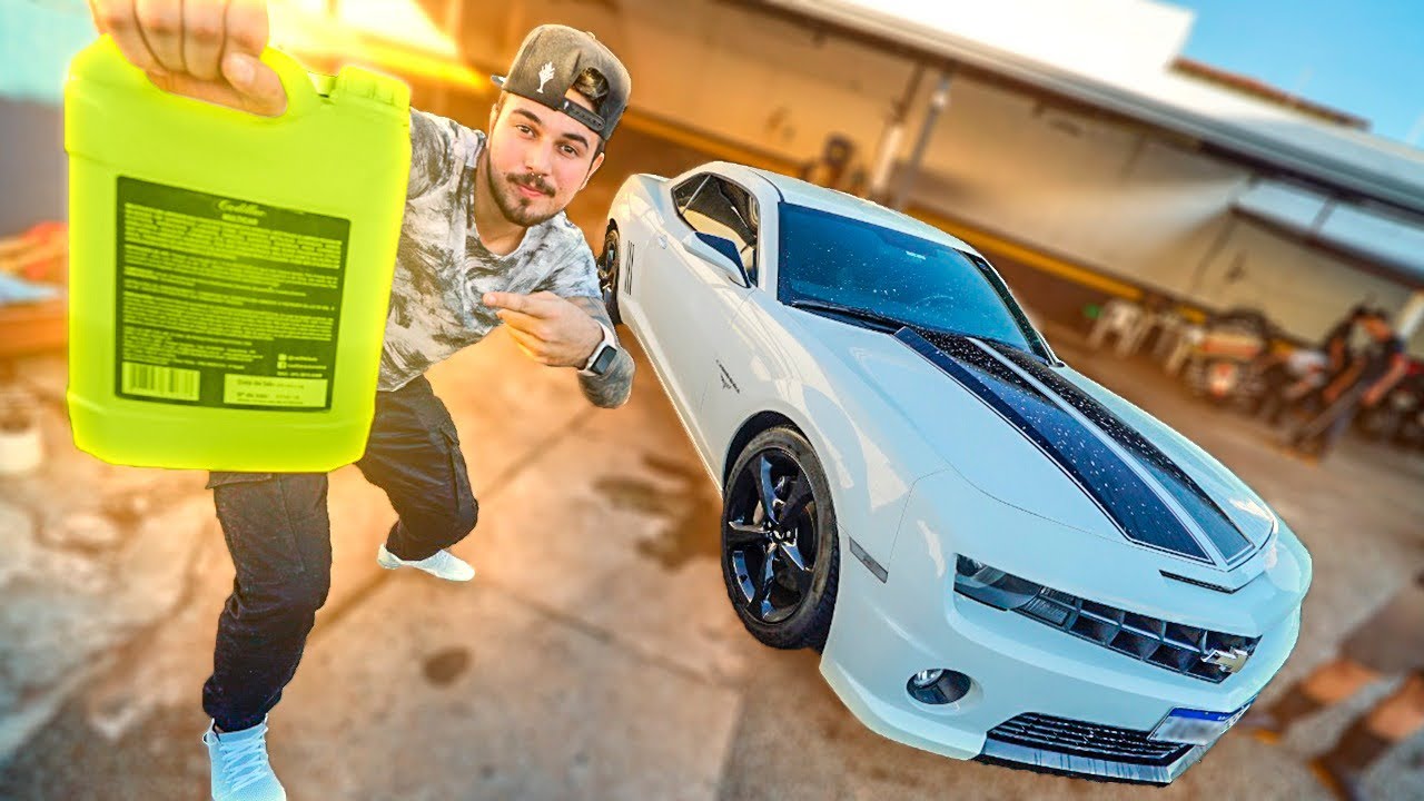 ESSE PRODUTO VERDE DEIXOU MEU CAMARO NOVO 😍 ! *melhor lavagem*