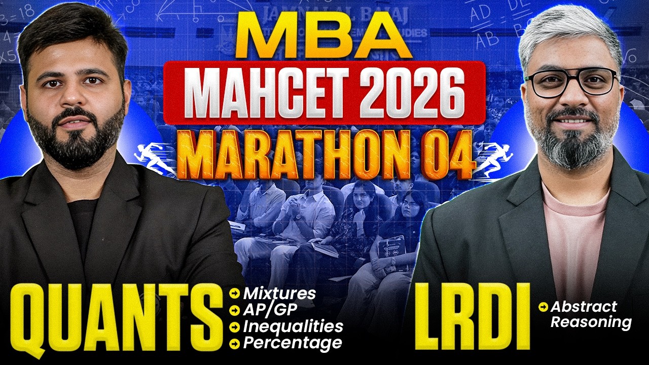 💥 MAHCET 2026 Preparation | LRDI + Quants Marathon Ep.04