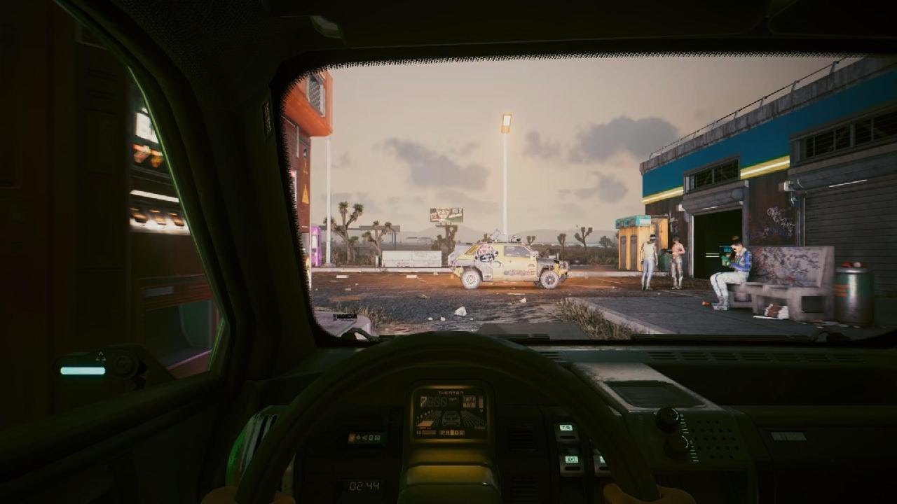 Cyberpunk 2077_Arriving in Night City  from the SoCal border to Watson NID Hotel