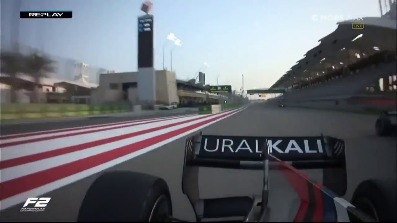 Nikita Mazepin (Hitech) unfair maneuver in Felipe Drugovich (MP Motorsport)