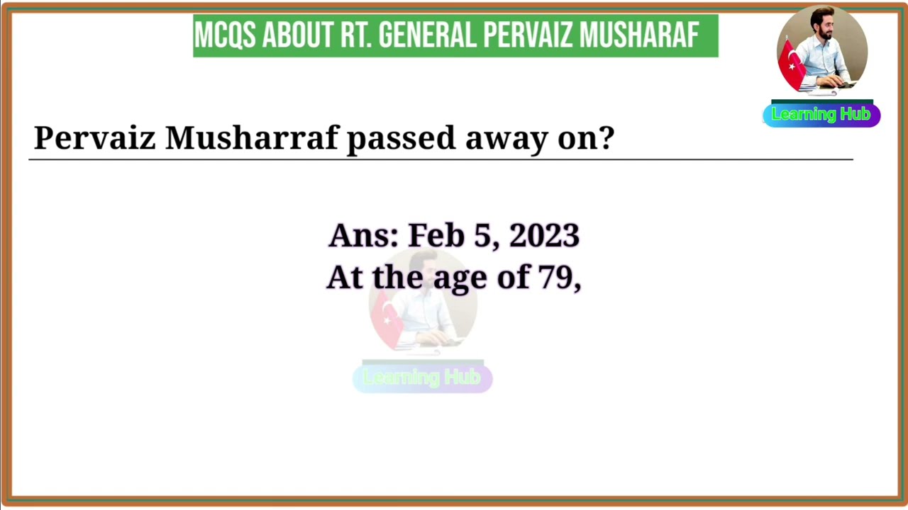General Pervaiz Musharraf|General pervaiz musharraf biography|Important mcqs about pervaiz mudharraf