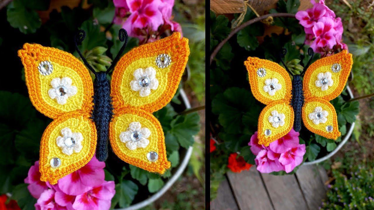 ¡NUEVO! modelo de MARIPOSA 3D 🦋 tejida a CROCHET🧶 fácil y rápido de TEJER ideal para VENDER💵. 
