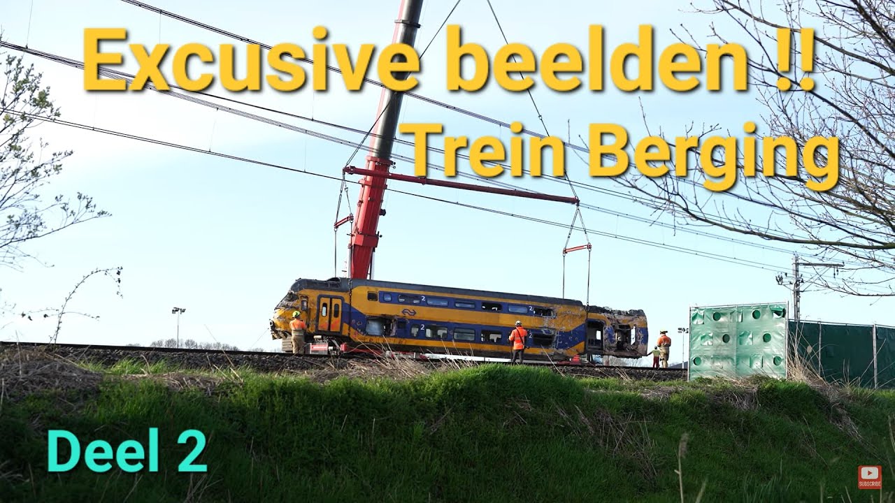 Deel 2: EXCLUSIVE BEELDEN Trein berging/Takelen met Mammut kranen! ongeluk ramp Voorschoten
