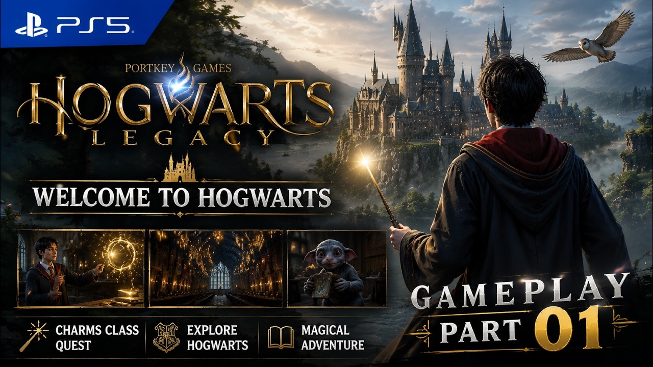 Hogwarts Legacy – Welcome to Hogwarts 🏰 | Gameplay Part 01 | Charms Class Quest | PS5 4K