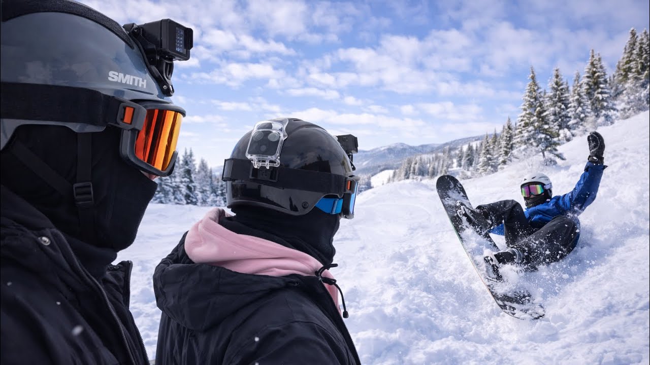 My First Time Snowboarding Got Crazy 