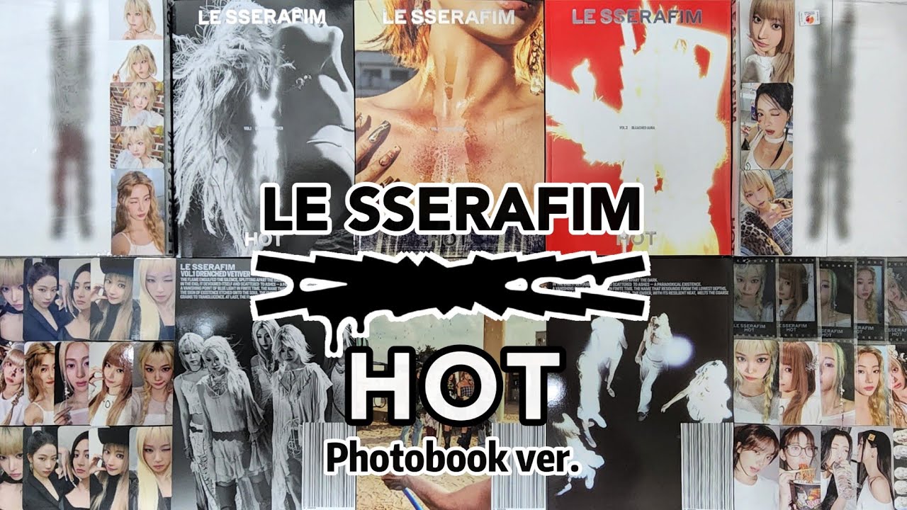 [Unboxing] LE SSERAFIM - 5th Mini Album 'HOT' Part 2 (Photobook ver.) With POBs
