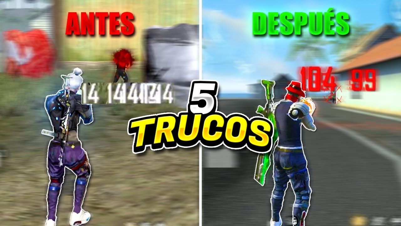 LOS 5 TRUCOS QUE DEBES SABER SI QUIERES DAR TODO ROJO!! // 100% HEADSHOTS - Free Fire