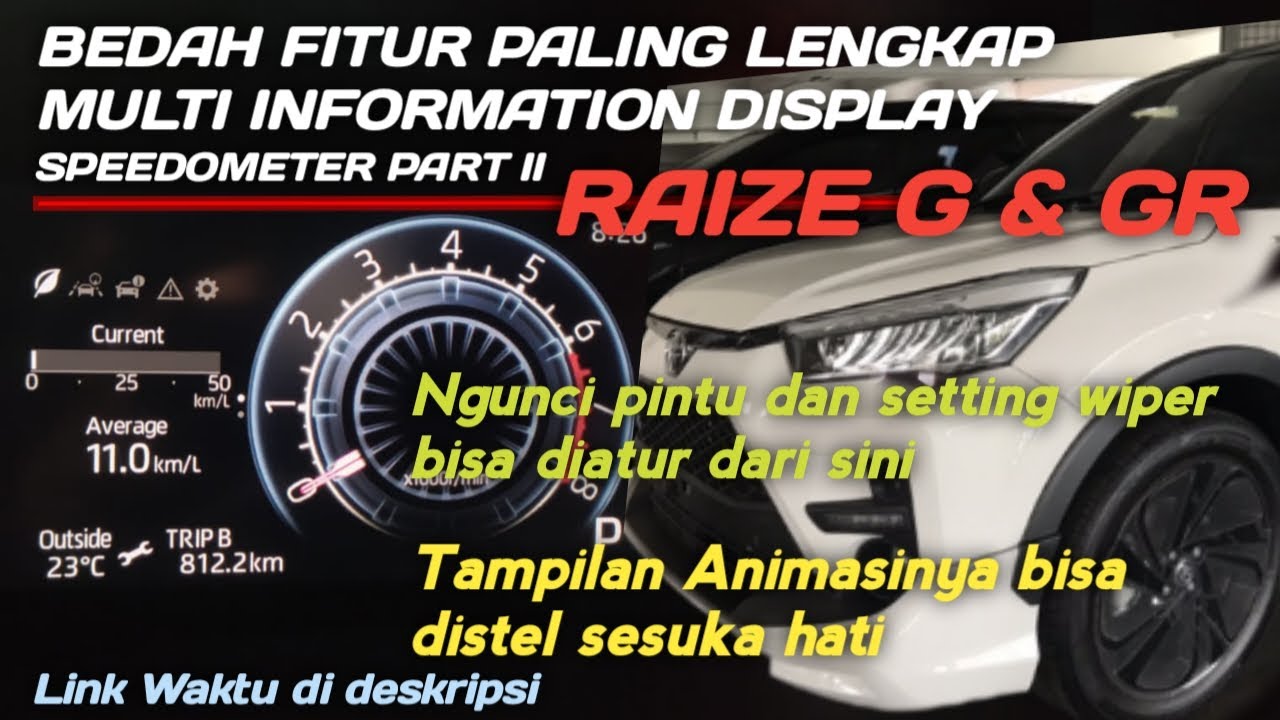 Bedah Fitur Paling Lengkap Multi Information Display Toyota Raize Non TSS Part II