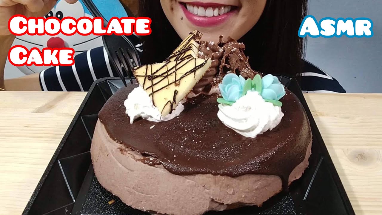 ASMR Dessert Chocolate Cake Mukbang Eating Sounds