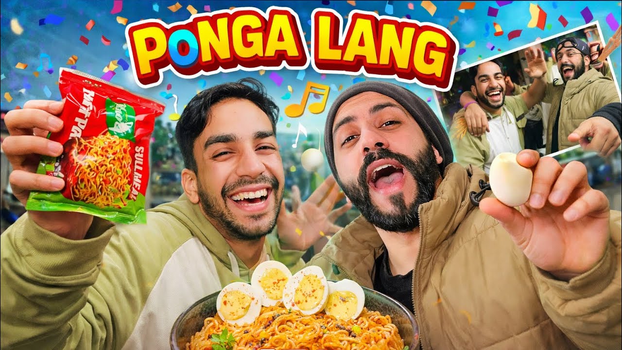 PONGA LANGA FUN AT HOME! | Noodles & Egg Challenge Gone Crazy 😆🍜#shorts #challange #vlog 