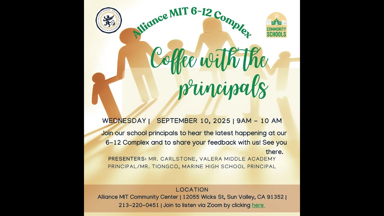 9/10/2025 Coffee with the Principals
