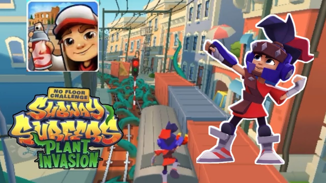 Subway Surfers :- Plant Invasion Gameplay with Enzo Gladiator Outfit 💂🌵