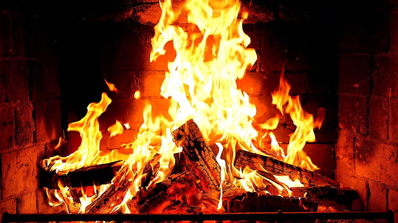 Cozy Fireplace 4K (12 HOURS). Fireplace with Crackling Fire Sounds. Fireplace Ambience