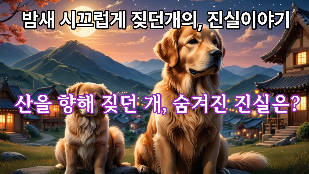 개가 밤새 짖었던 진실이야기