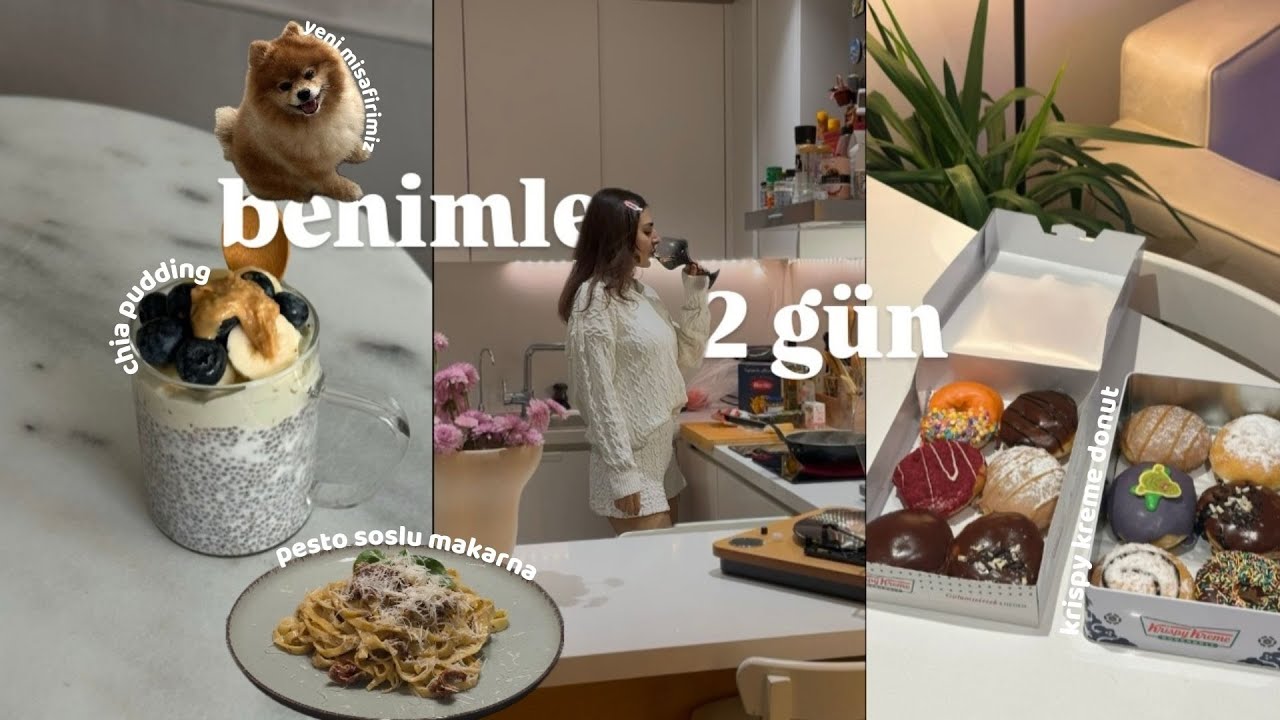 Chia Pudding, Yeni Misafirimiz 🐕|  Donut & Akşam Yemeği | Benimle 2 Gün