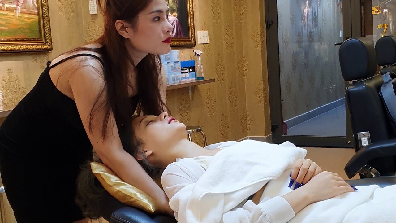 [Full video] Vietnam barbershop Huong massage time. Relax Hunter