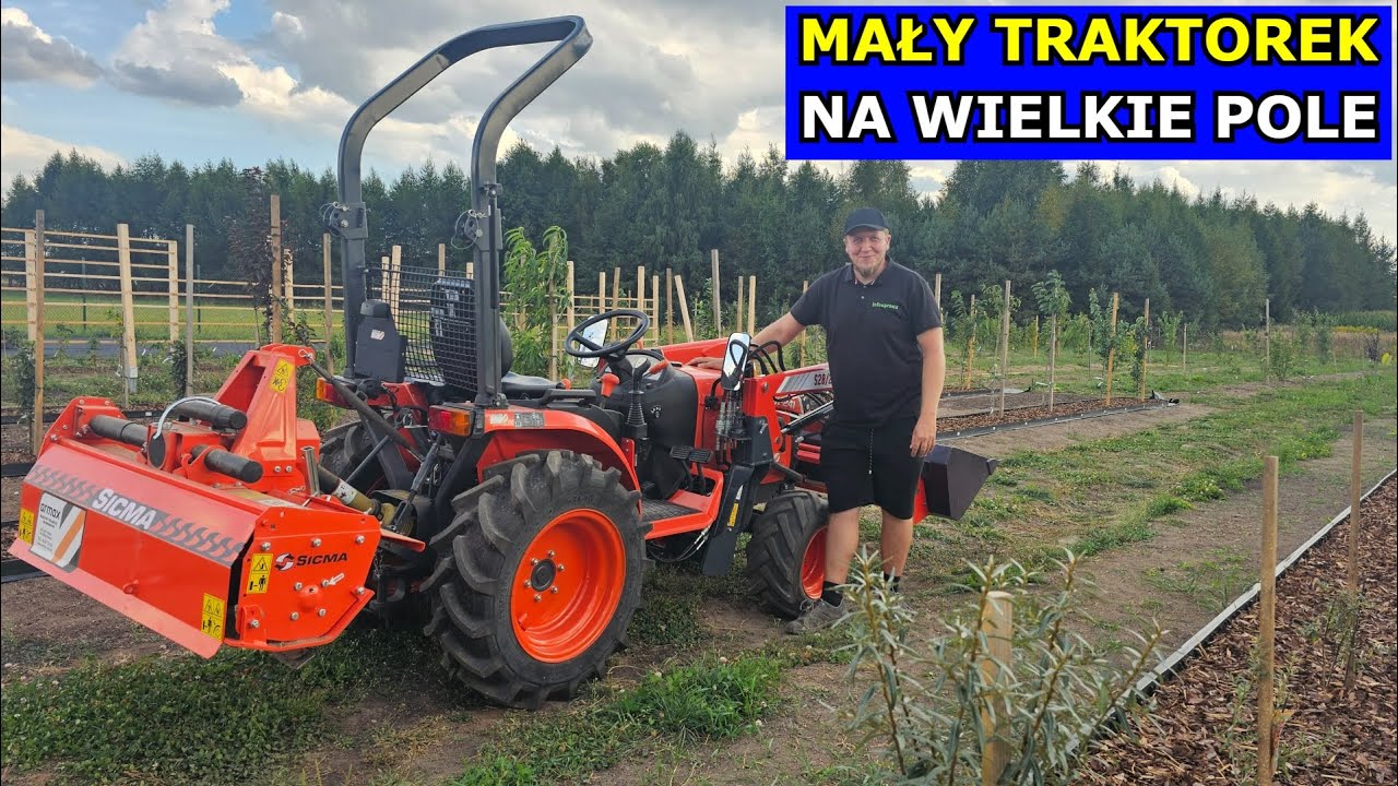 Mój Traktorek Ogrodniczy z Turem i Glebogryzarką. Mini Ciągnik Japoński Kubota B1241 Kupiłem Traktor