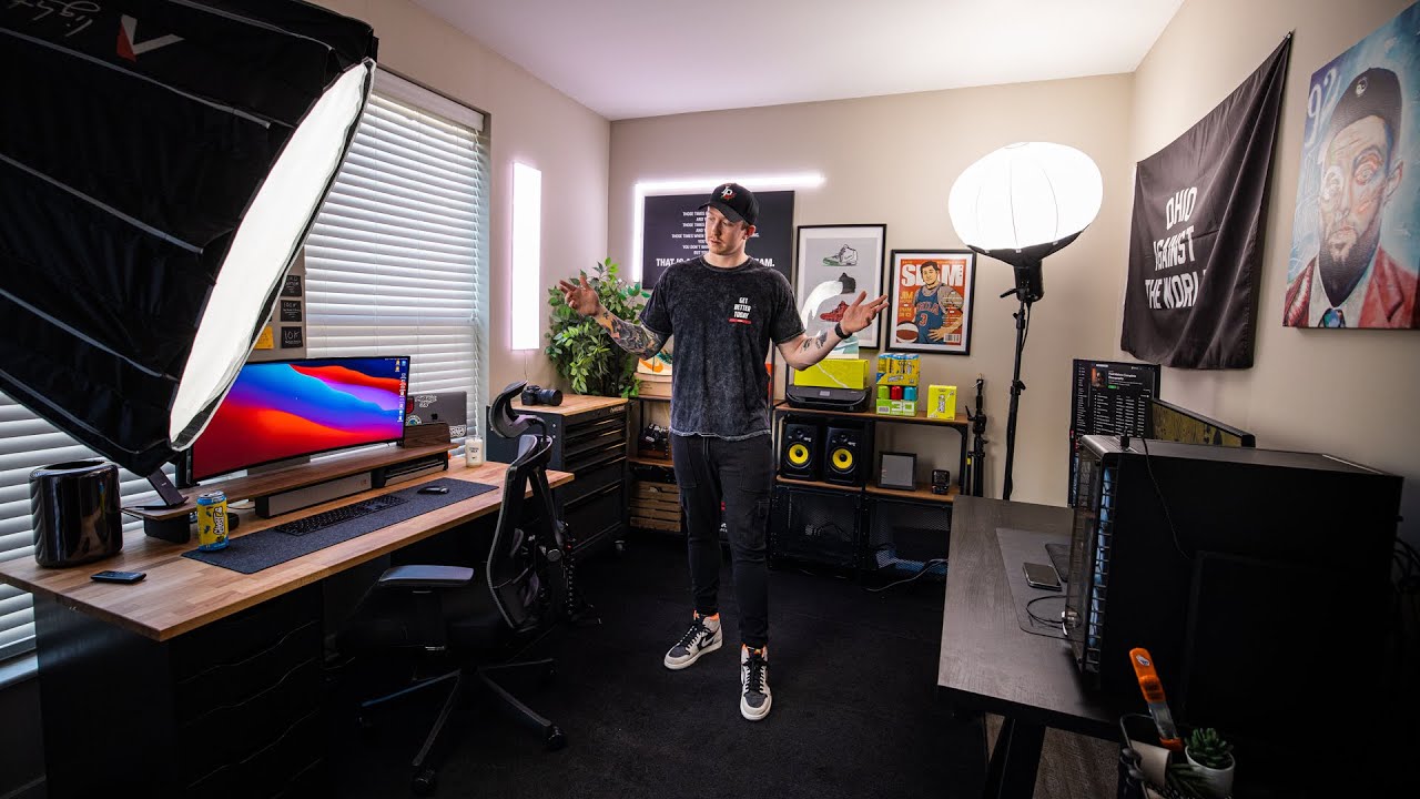 INSANE Youtube Studio Setup | Home Office Tour 2022!
