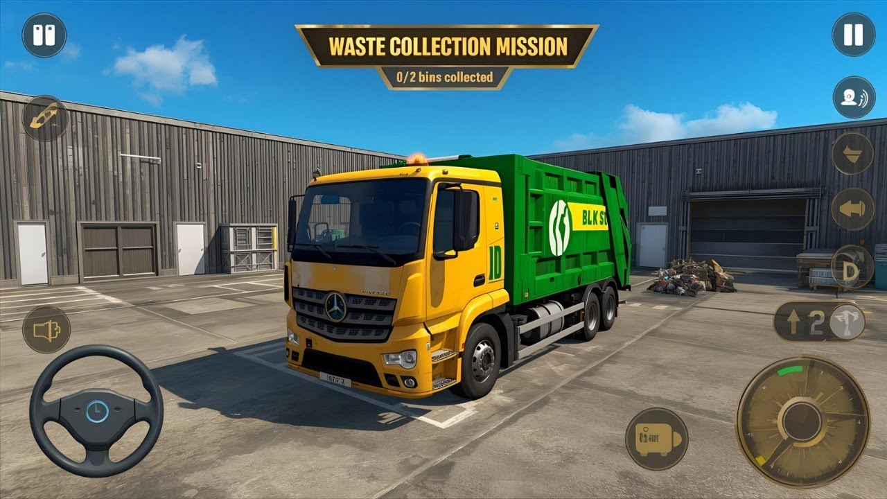 City Trash Garbage Truck Simulator 2025 🚛 | Garbage Collection Truck Game | Real Clean City Gameplay