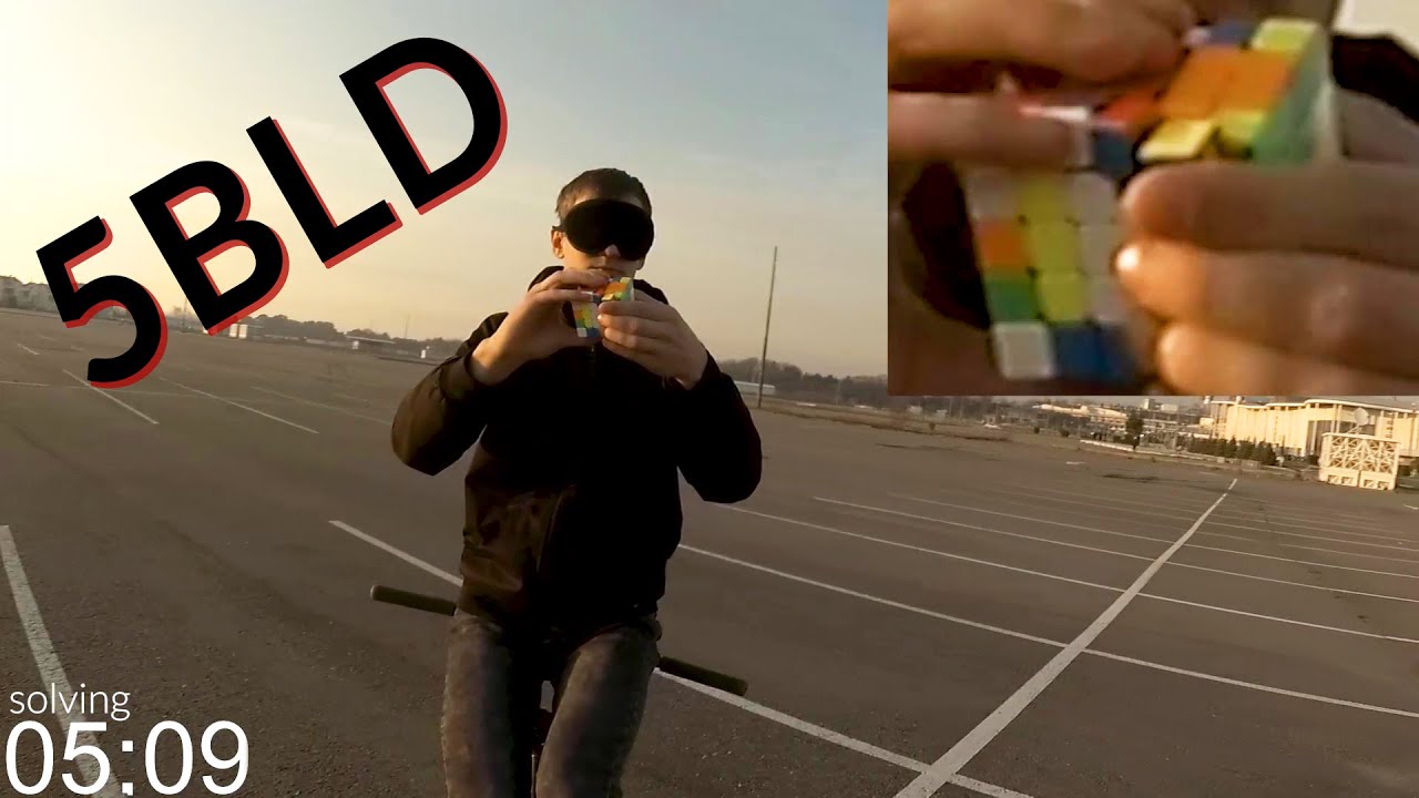 5x5 blindfolded while riding bmx backwards 6:26 [3:15]
