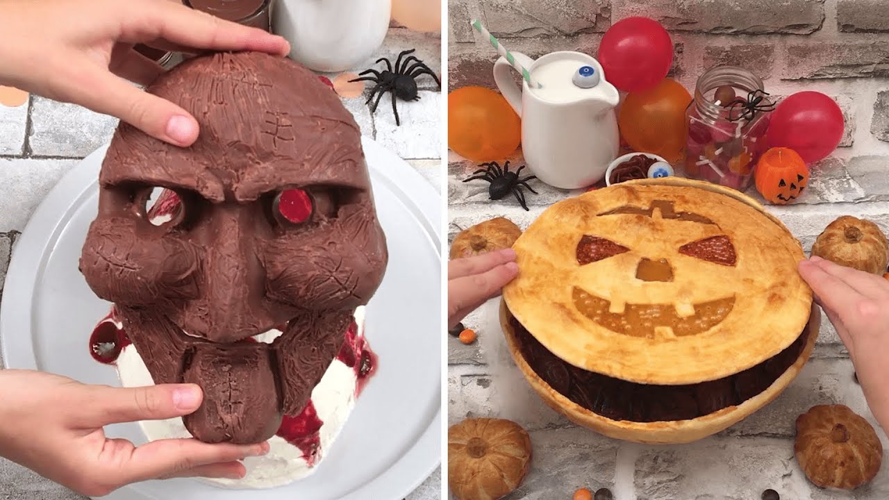 I migliori dessert di Halloween 🎃 Tiramisu mascherato 👺 Zucca di mele 🍏 Torta dell'orrore 🧁