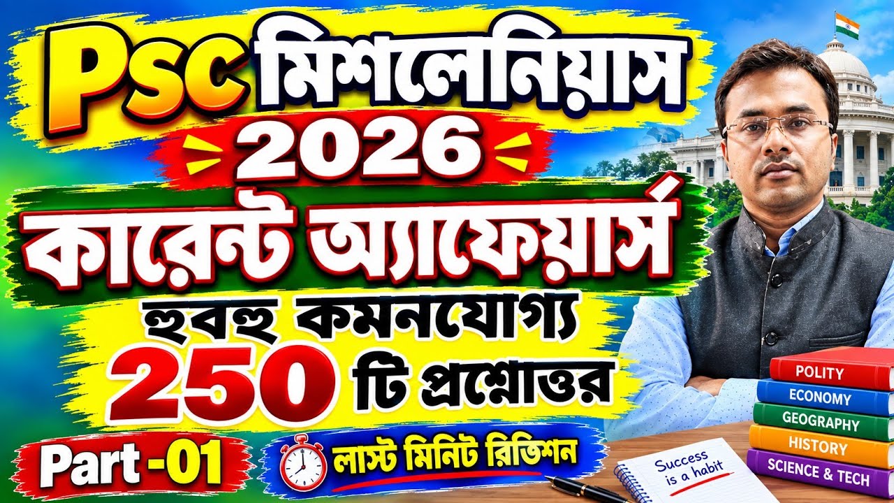 WBPSC Miscellaneous Exam 2026 | Most Expected Current Affairs Questions | Part-01 | By Vivek Sir
