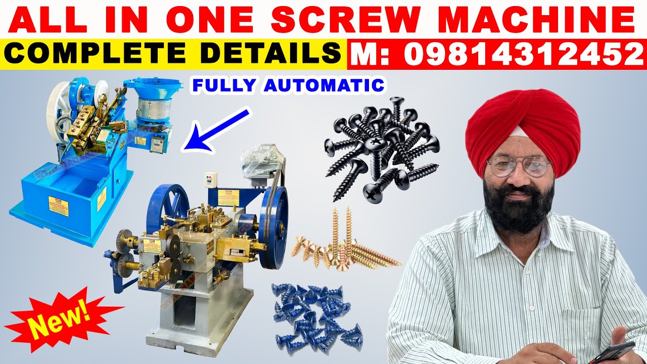 Full Automatic Screw Making Machine 😍👌 | Screw Making Machine Price | M: 9814312452 | Screw Business