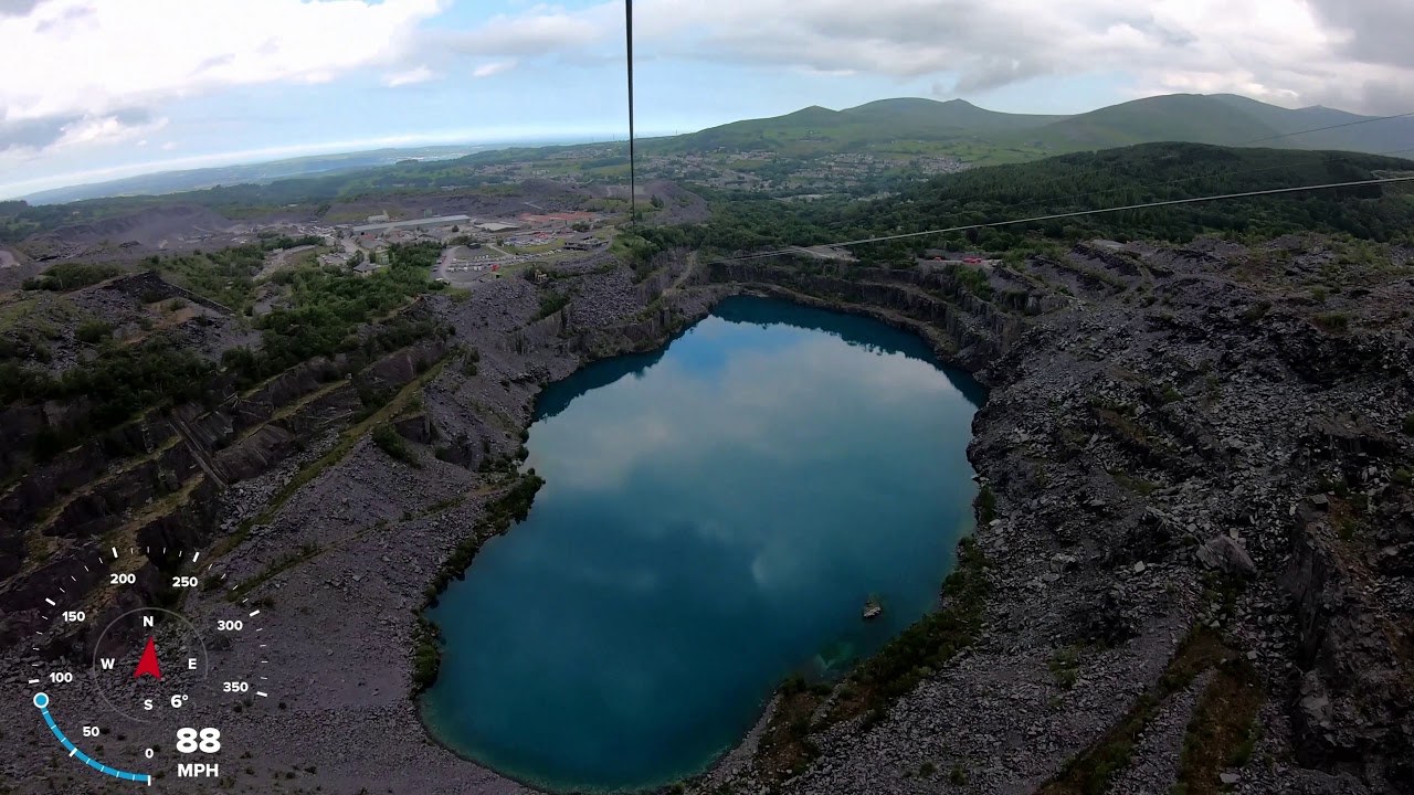 ZIP WORLD Velocity 2 - The fastest zip line in the world - WALES (GoPro Hero 7 Black)