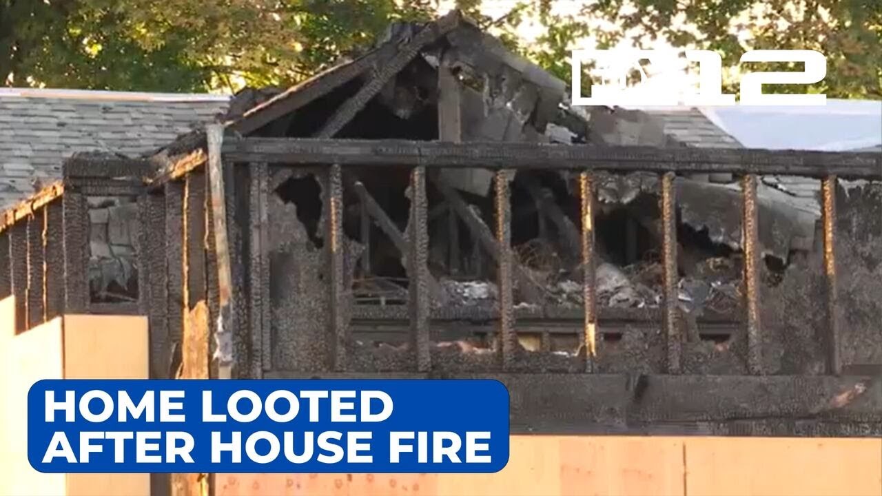 Gresham family who lost home and pets to fire return to find belongings looted